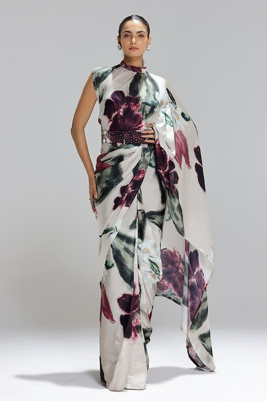 Ethereal Garden Floral Saree