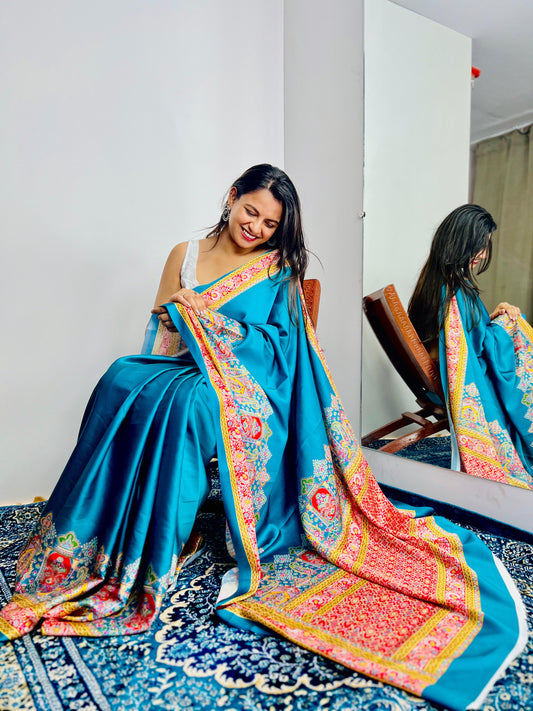 Peacock Elegance Designer Saree