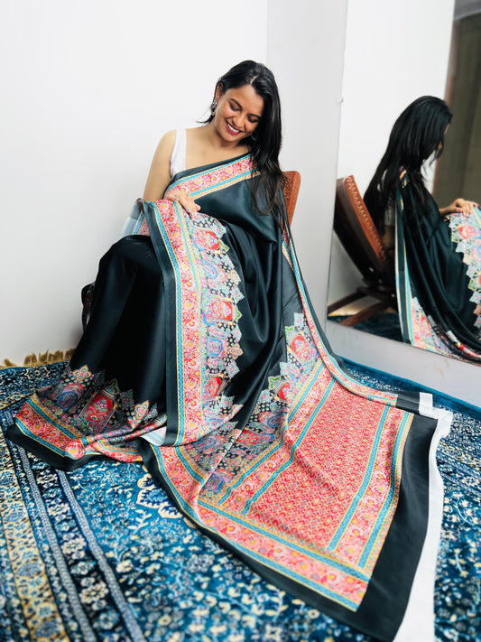 Black Elegance Designer Saree