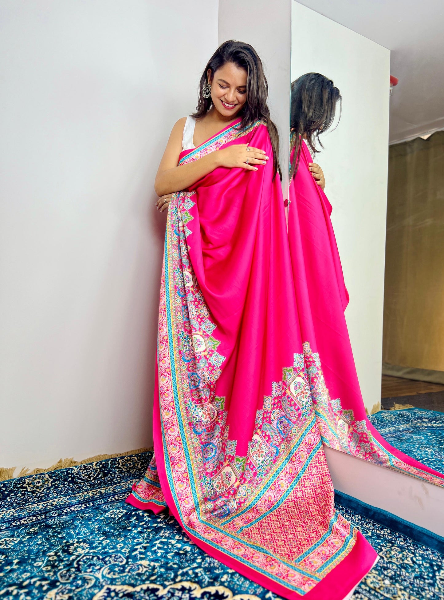 Royal Radiance Pink Silk Saree