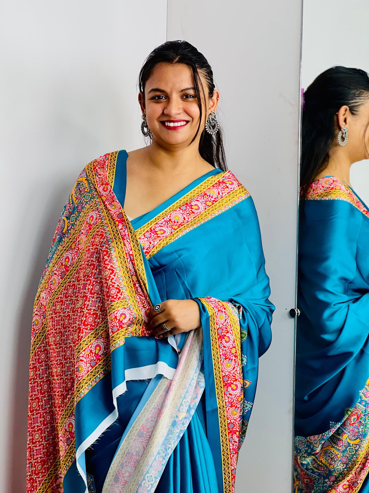 Peacock Elegance Designer Saree