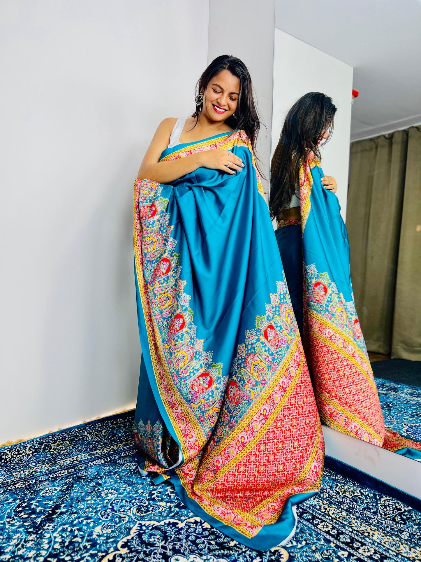 Peacock Elegance Designer Saree